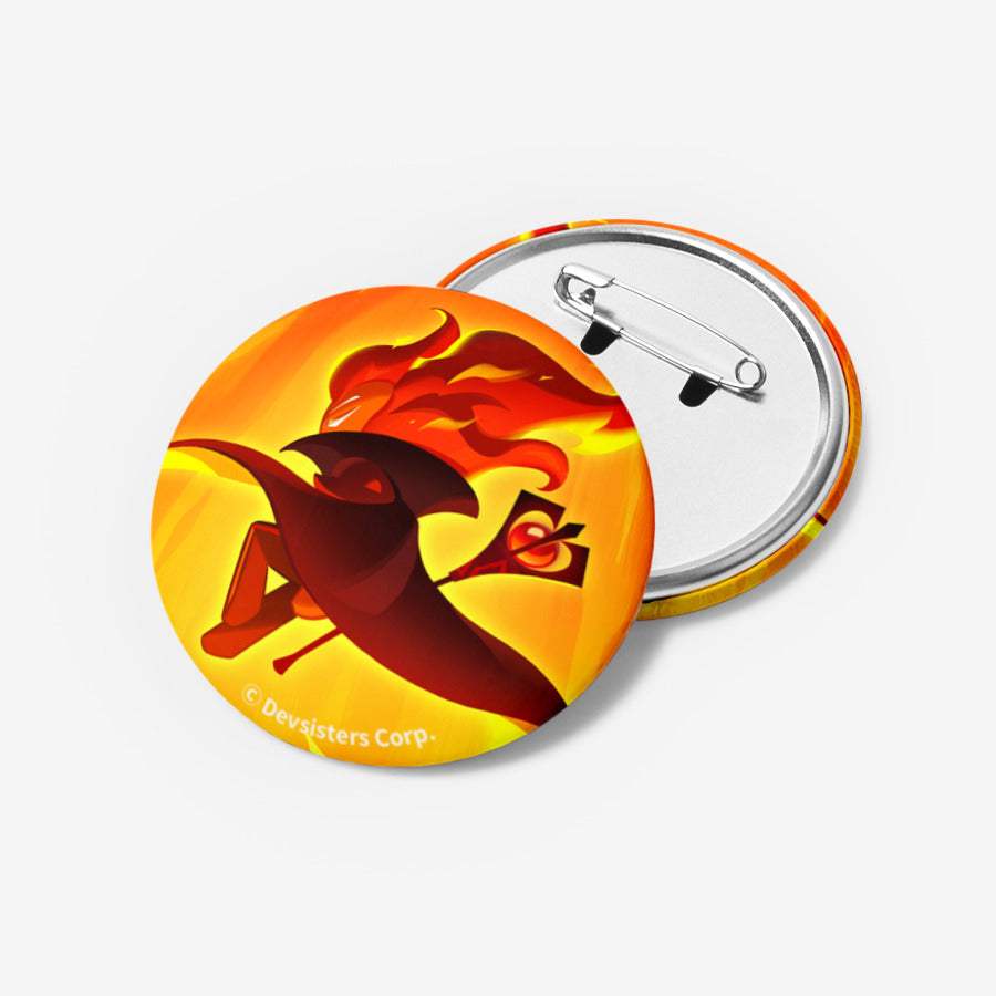 Cookie Run : Kingdom - Flame Spirit Cookie Fiery Pin Button - Marpple Shop - Pin Button - Harumio