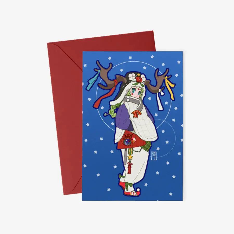 Rok - 2024 Happy Christmas Postcard & Envelope Set - Marpple Shop - Postcard - Harumio