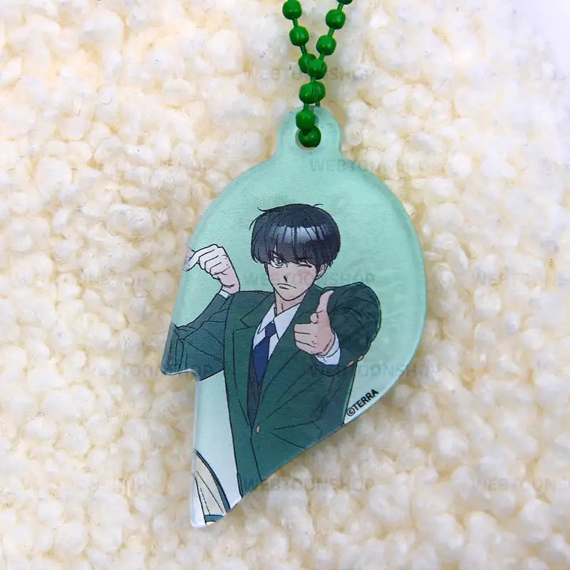 Spinach Bouquet - Heart Fusion Couple Charm - Webtoon Shop - Keychains - Harumio