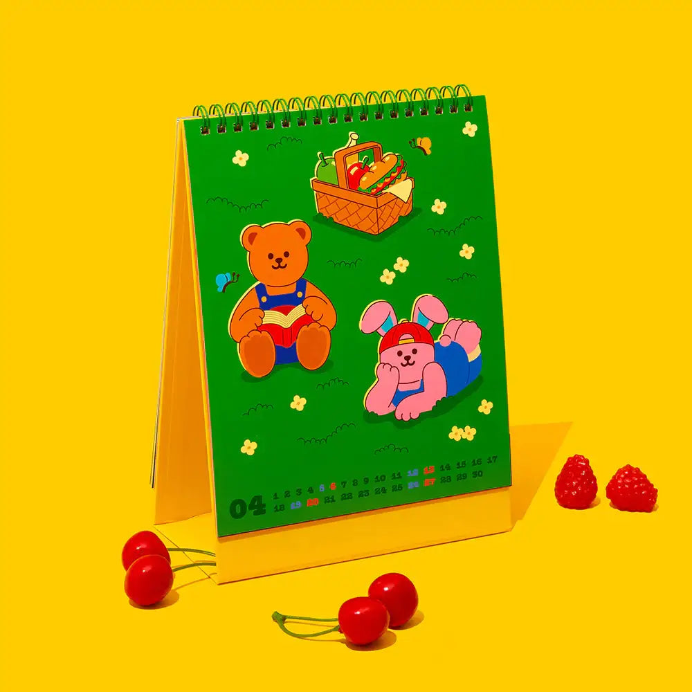 Wiggle Wiggle - 2025 Desk Calendar - Wiggle Wiggle - Calendar - Harumio