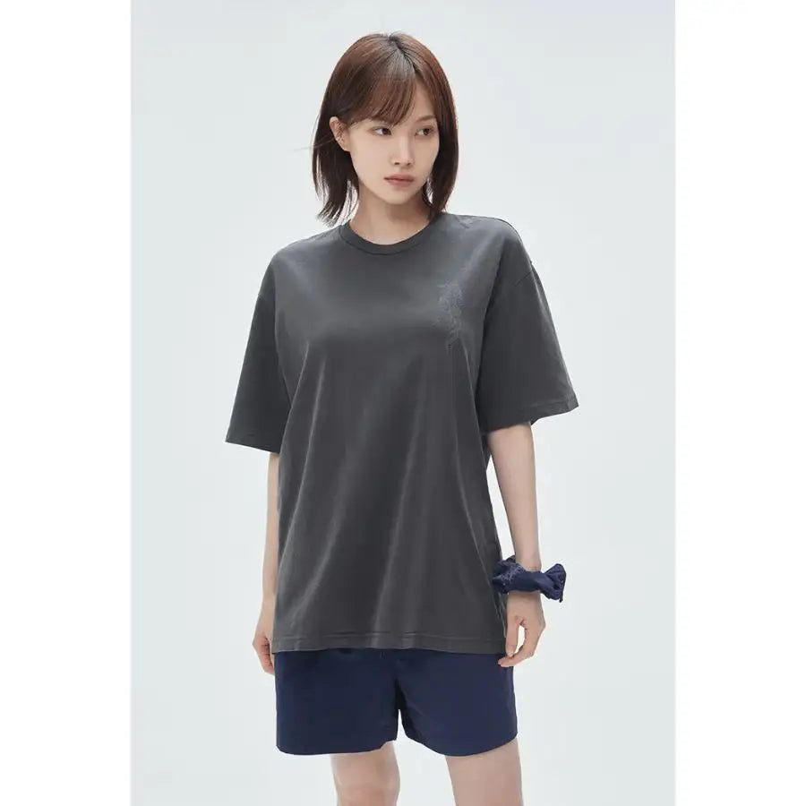 SPAO x Namgung Hyuk - Short Sleeve T-Shirt (CHARCOAL) - SPAO - T-Shirt - Harumio