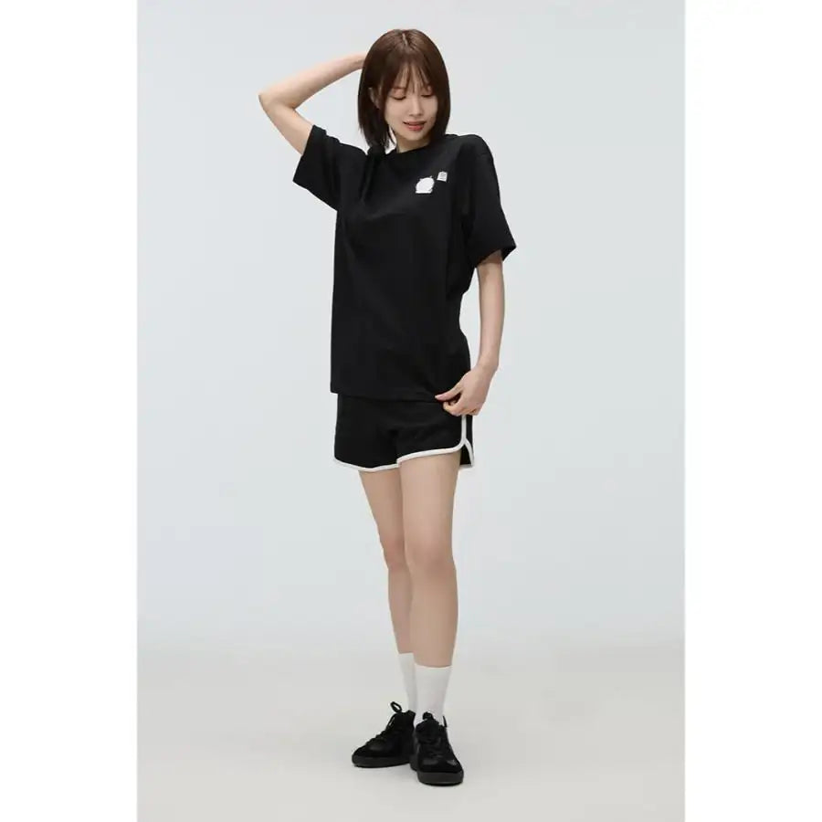 SPAO x Damgomi - Damgomi Short Sleeve T-shirt (BLACK) - SPAO - T-shirt - Harumio