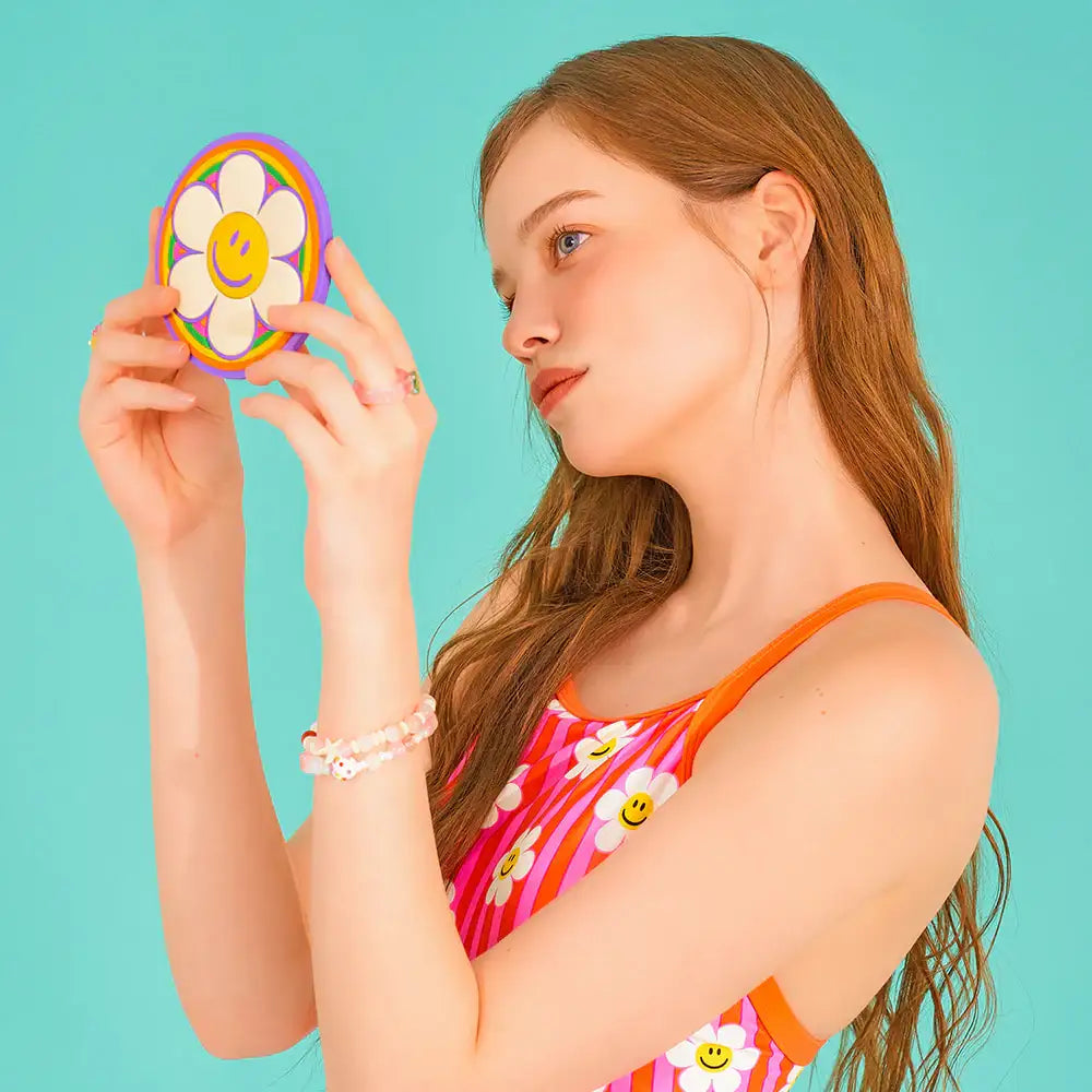 Wiggle Wiggle - Cotton Flower Round Hand Mirror - Wiggle Wiggle - Hand Mirror - Harumio