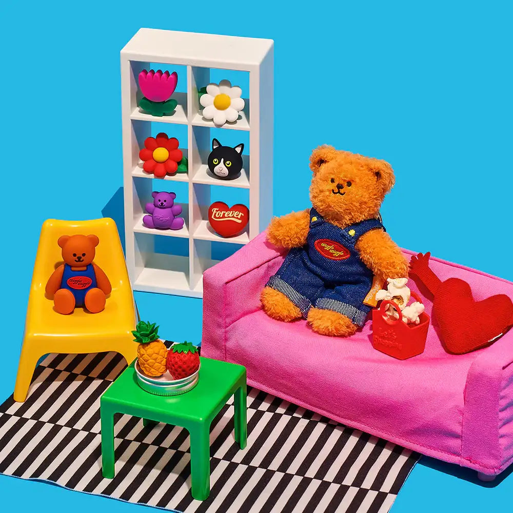 Wiggle Wiggle - Bear Toy Keyring - Wiggle Wiggle - Keyring - Harumio