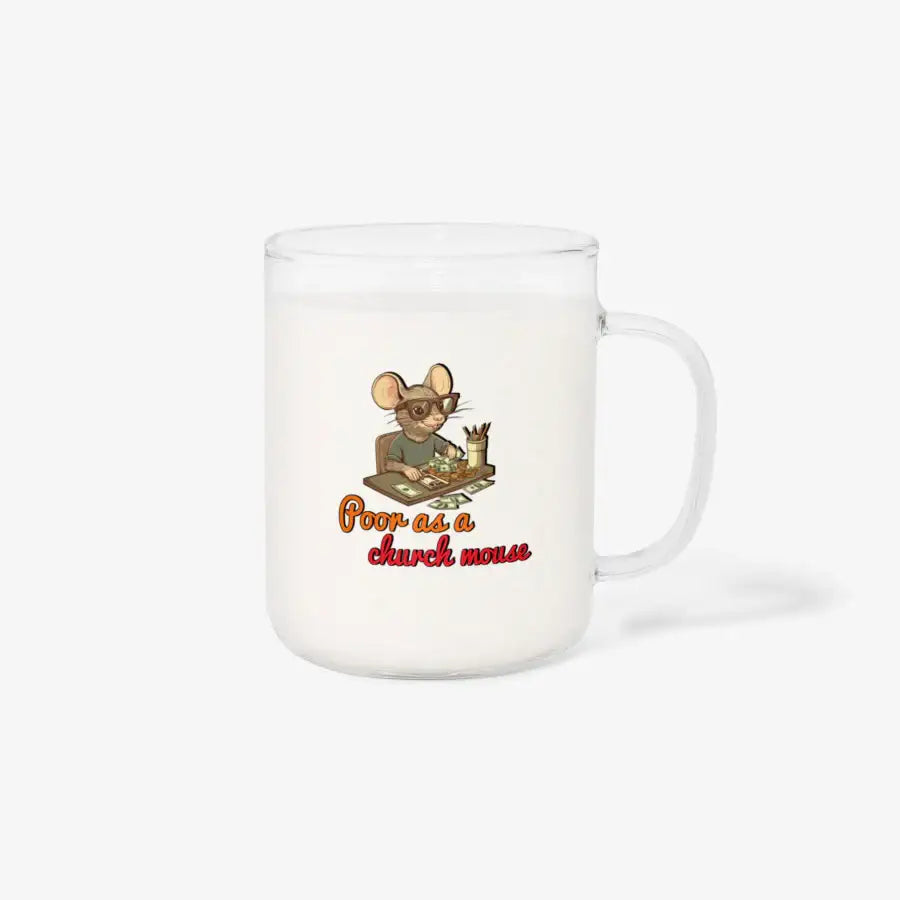 Woori Doori - Rat with Flowers Glass Mug - Marpple Shop - Glass Mug - Harumio