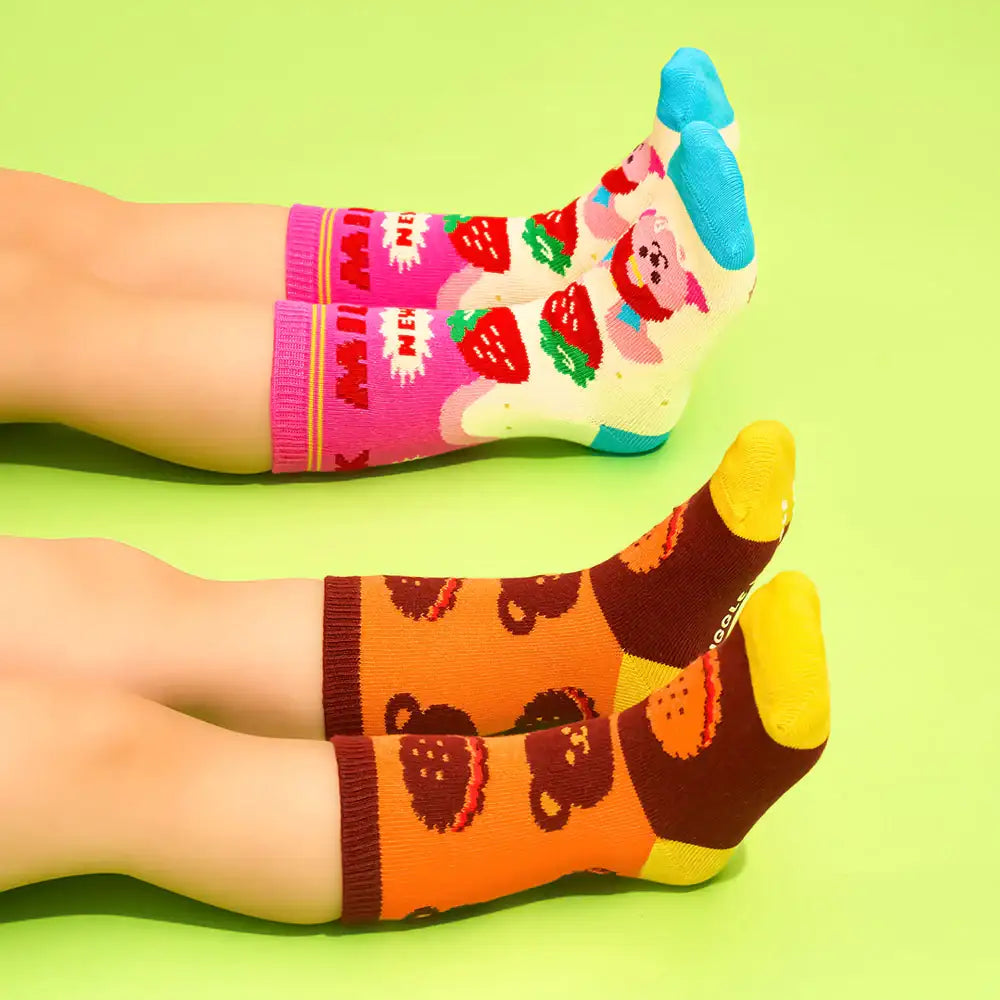 Wiggle Wiggle - Sweet Dessert Pattern Socks 3-Piece Set (Kids) - Wiggle Wiggle - Socks - Harumio