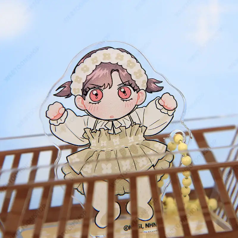 The Northern Duke Needs a Warm Hug - Rocking Crib Acrylic Stand + Charm Set - Webtoon Shop - Acrylic Stand - Harumio