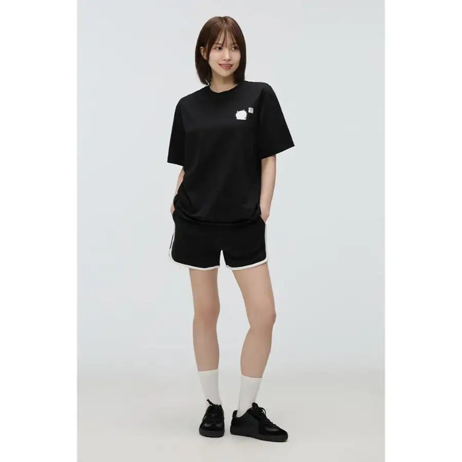 SPAO x Damgomi - Damgomi Short Sleeve T-shirt (BLACK) - SPAO - T-shirt - Harumio