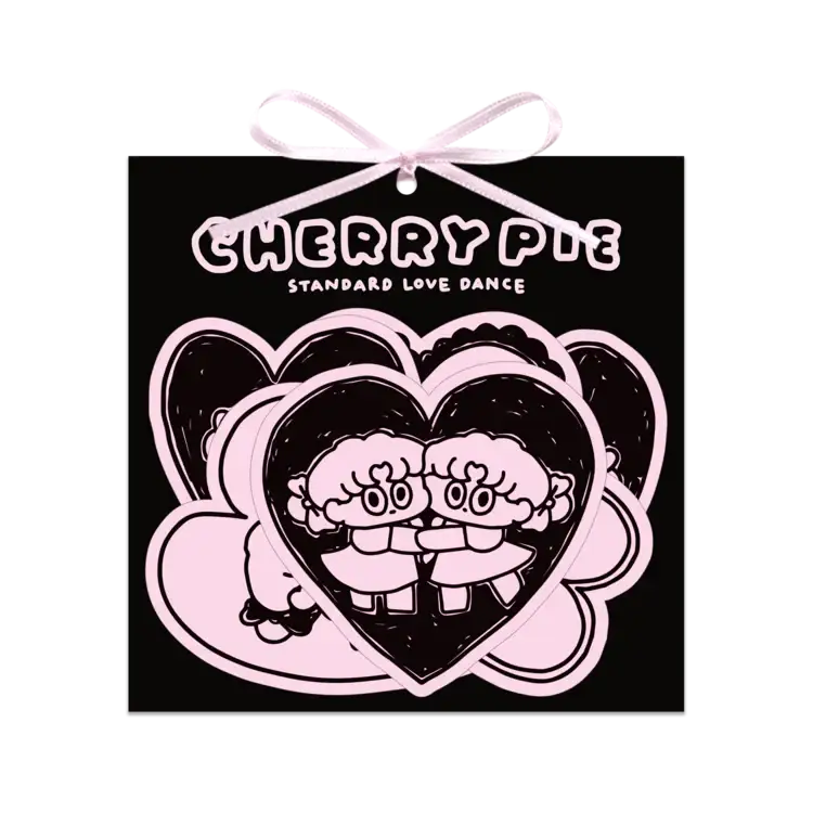 Standard Love Dance - LEEGONG Black Cherry Pie Piece Stickers - Line Friends Square - Sticker - Harumio