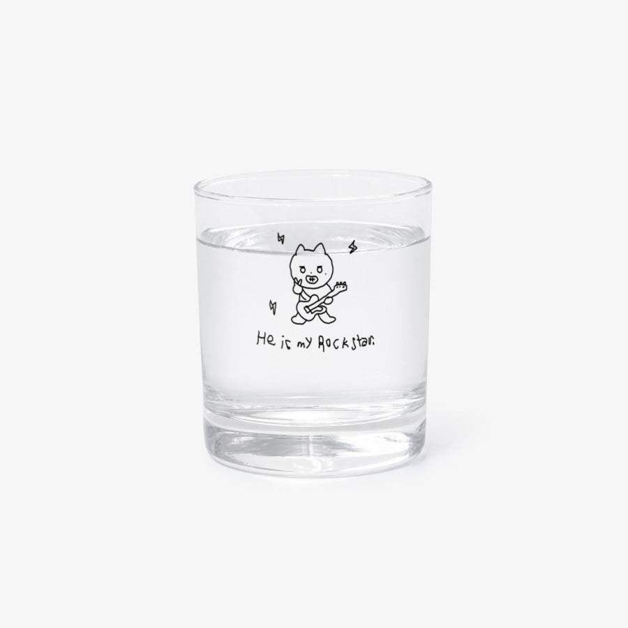 Dalme - He is my Rock Star Glass Cup - Marpple Shop - Glass Cup - Harumio