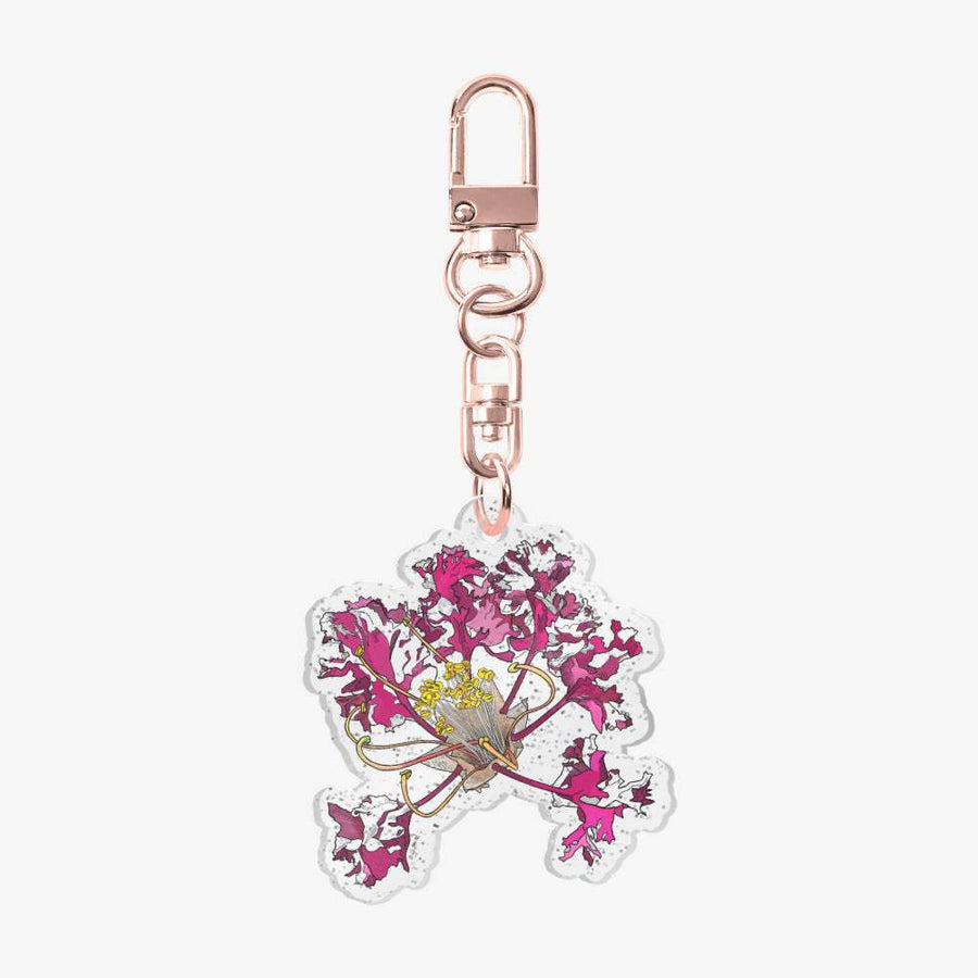 Botanic blabla - Midsummer Day Myrtle Blossoms Acrylic Keyring - Marpple Shop - Keyring - Harumio