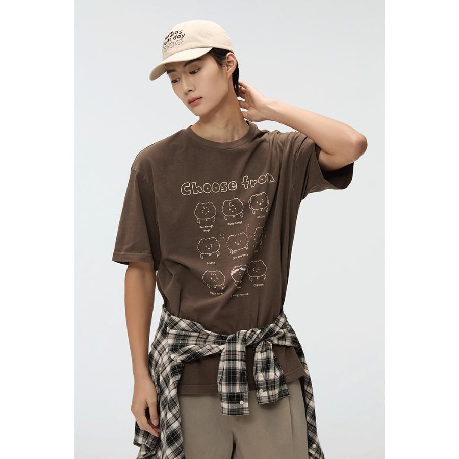 SPAO x Manggeureojin Gom - Choose From Brown Short Sleeve T-Shirt
