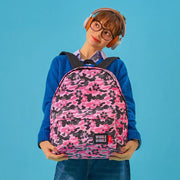 Wiggle Wiggle - Smile We Love Camo Pink Pattern Backpack (L) - Wiggle Wiggle - Backpack - Harumio