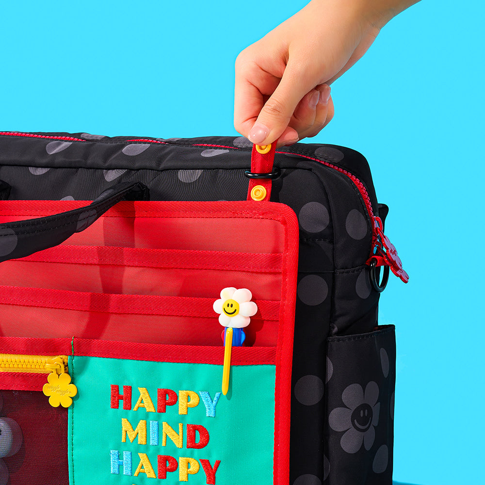 Wiggle Wiggle - Polka Dot Smile Black Multi Laptop Bag