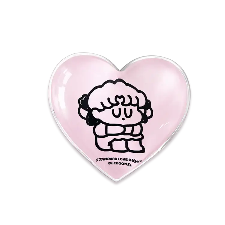 Standard Love Dance - LEEGONG Black Cherry Pie Heart-Shaped Phone Grip - Line Friends Square - Phone Grip - Harumio