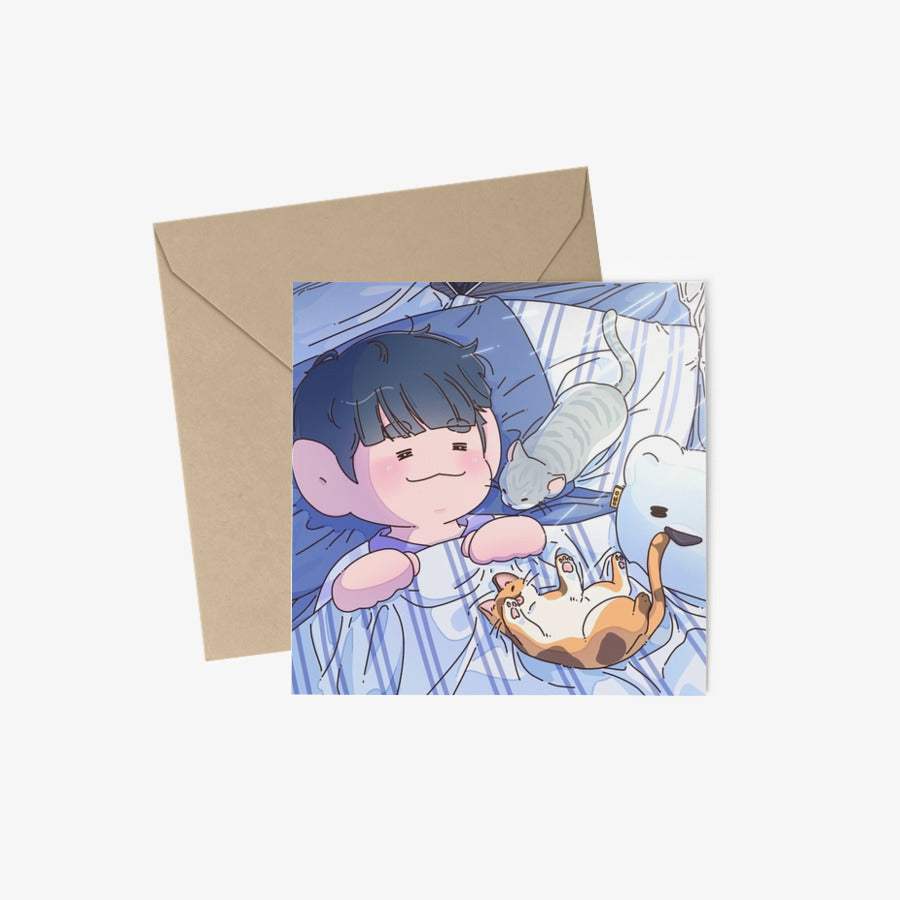 ATTOMOMG - Winter Morning Sunlight Square Postcard & Envelope Set - Marpple Shop - Postcard - Harumio