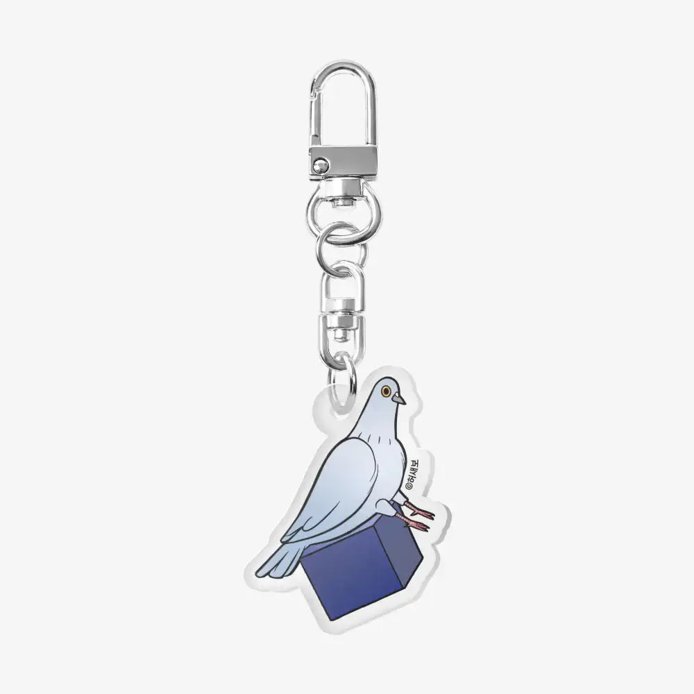 Seongbuk-gu Pigeon Lee Heon-Seo - Heon-Seo Box Clear Acrylic Keyring - Marpple Shop - Keyring - Harumio
