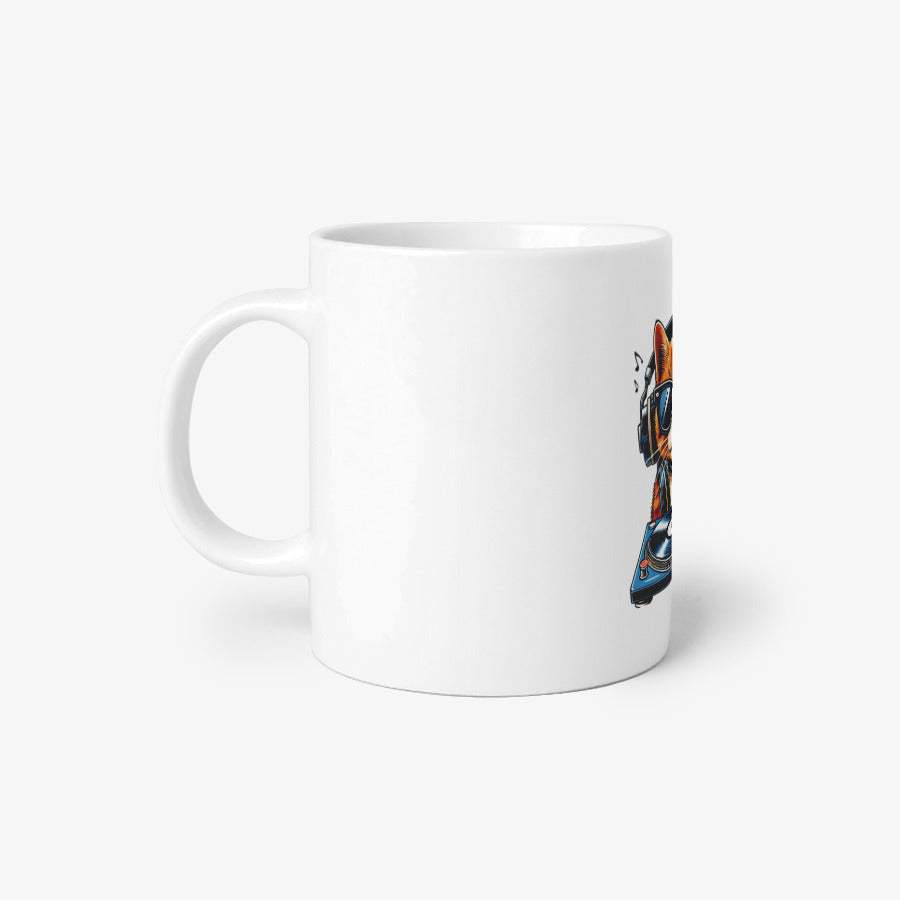 Egg Cartop - Music Listening Cat 64 Basic Mug - Marpple Shop - Mug - Harumio