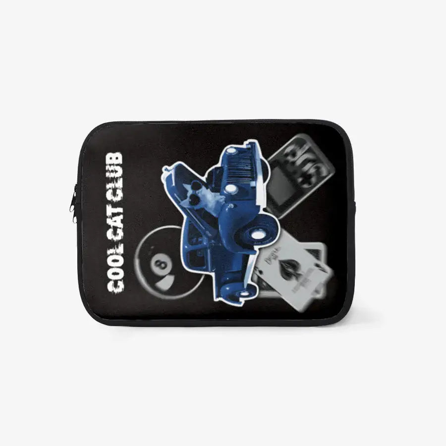Poikilo - Blue Gambler Cat Laptop Case - Marpple Shop - laptop case - Harumio