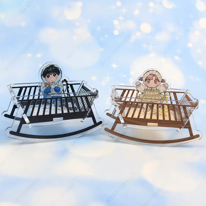 The Northern Duke Needs a Warm Hug - Rocking Crib Acrylic Stand + Charm Set - Webtoon Shop - Acrylic Stand - Harumio