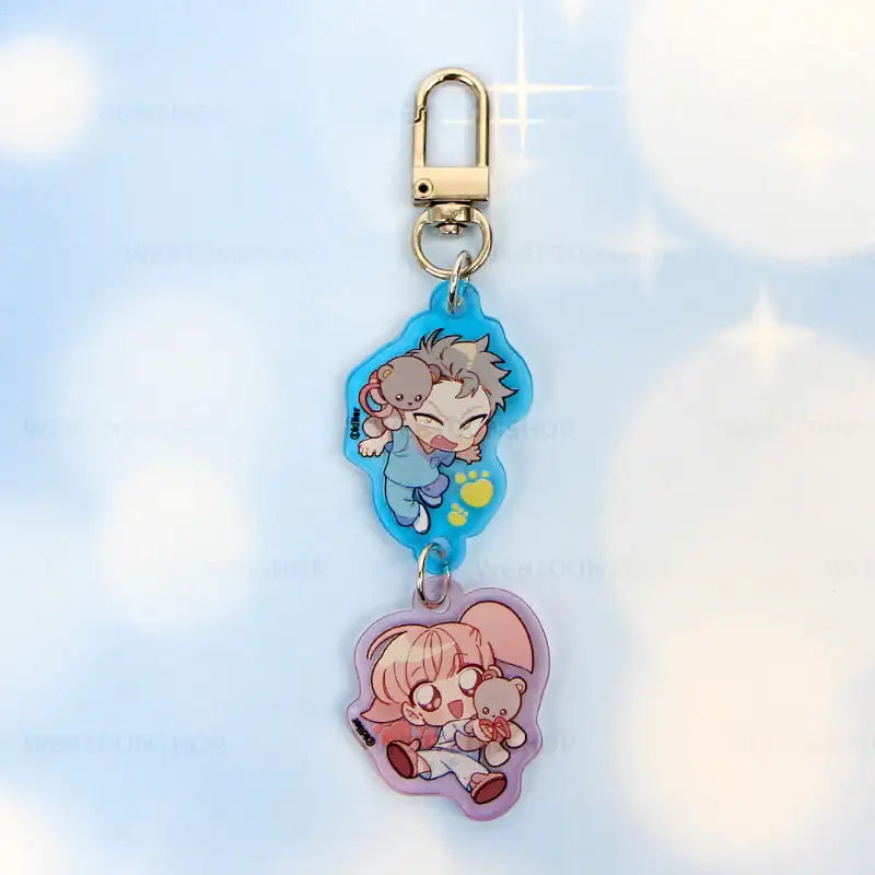Teddy Bear - Acrylic 2-tier Keyring - Webtoon Shop - Acrylic Keyring - Harumio