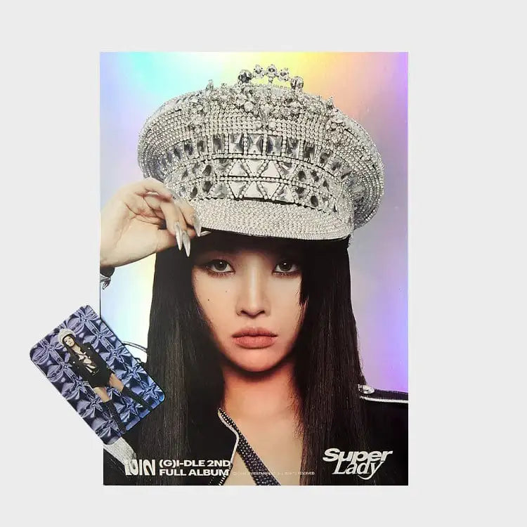 (G)I-DLE - Holographic Mini Poster & Phoca Set (Version 2) - Line Friends Square - Mini poster - Harumio