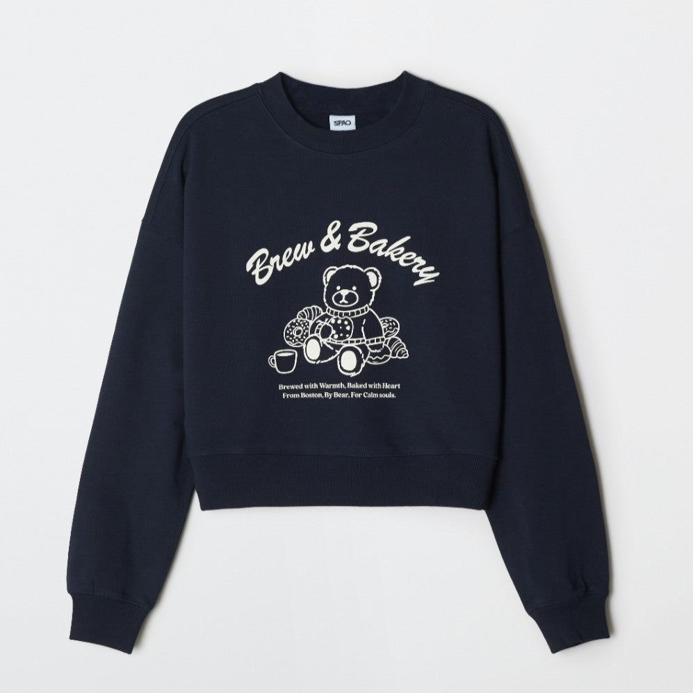SPAO - Sweet Bear Crop Sweatshirt