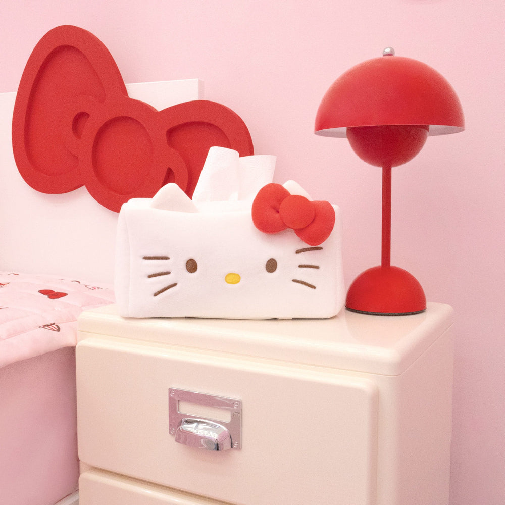 NARA HOME DECO x Hello Kitty - Red Classic Plump Body Pillow + Face Cushion + Tissue Cover Set