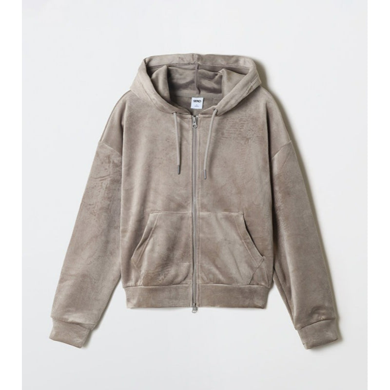 SPAO - Corduroy Hooded Zip-up