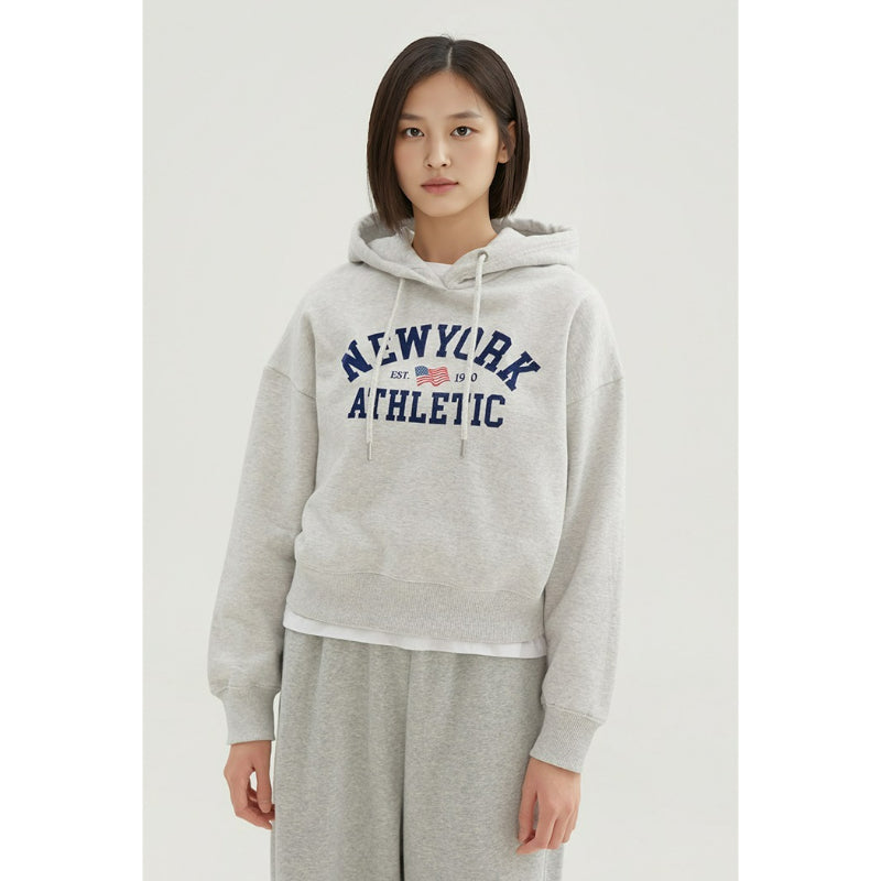 SPAO - NEWYORK Crop Hooded Pullover
