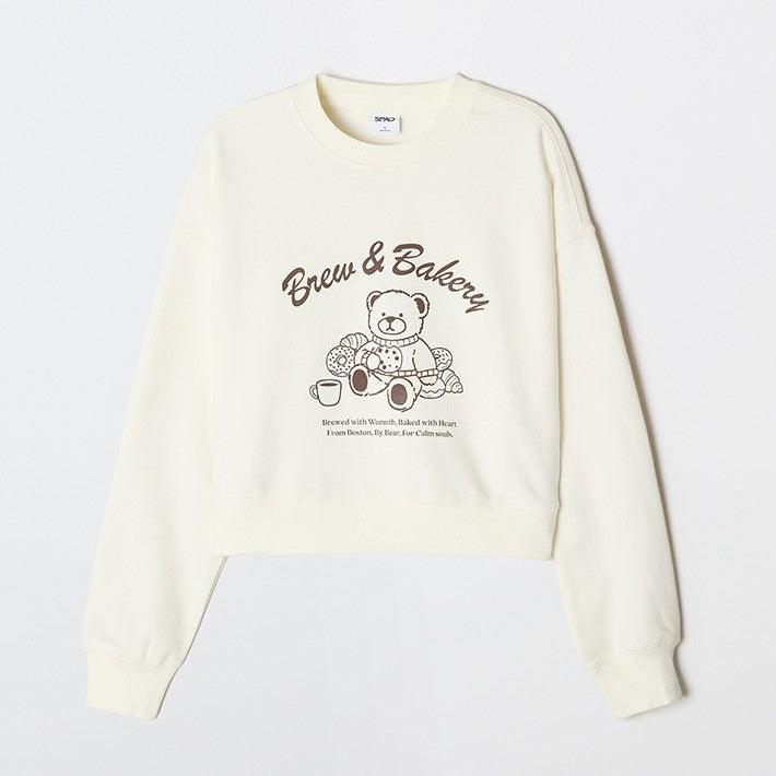 SPAO - Sweet Bear Crop Sweatshirt