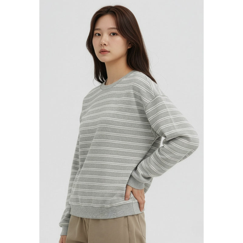 SPAO - Women's Striped Man-to-Man
