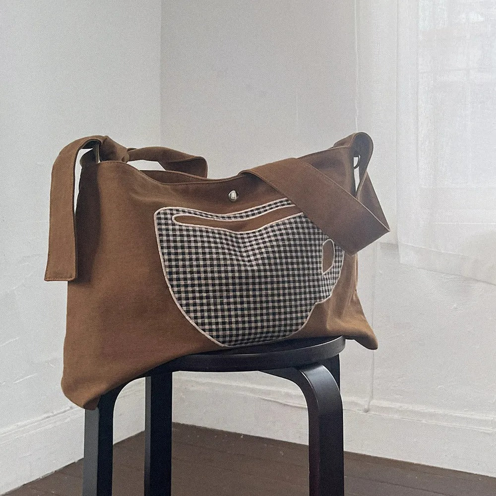 Mocha Coffee Embroidered Bag for a Cute Peddler (tumblbug)