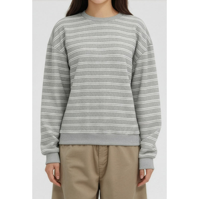 SPAO - Women's Striped Man-to-Man