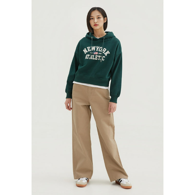 SPAO - NEWYORK Crop Hooded Pullover
