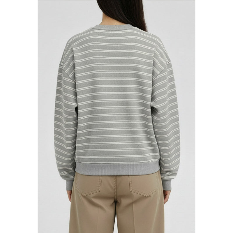 SPAO - Women's Striped Man-to-Man