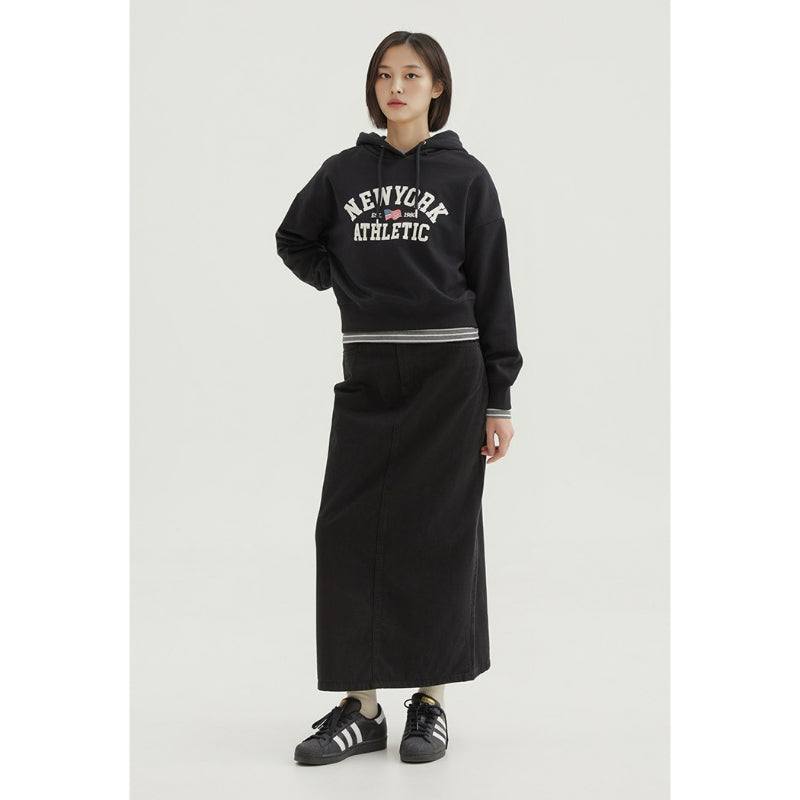 SPAO - NEWYORK Crop Hooded Pullover
