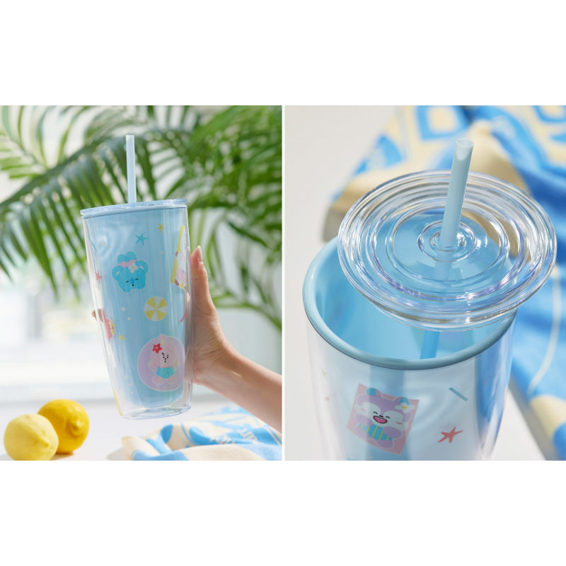 BT21 SPLASH EDITION - Cold Cup - Line Friends - Glass Cup - Harumio
