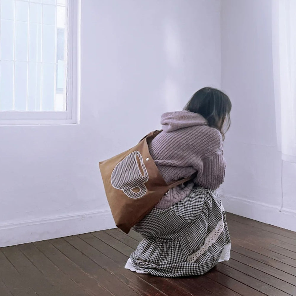 Mocha Coffee Embroidered Bag for a Cute Peddler (tumblbug)