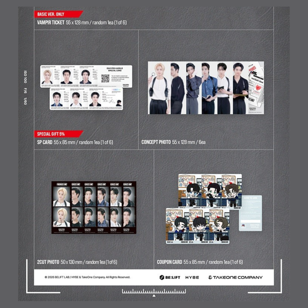 ENHYPEN WORLD COUPON CARD COLLECTION -  FORENSICS UNIT (Basic Ver.)