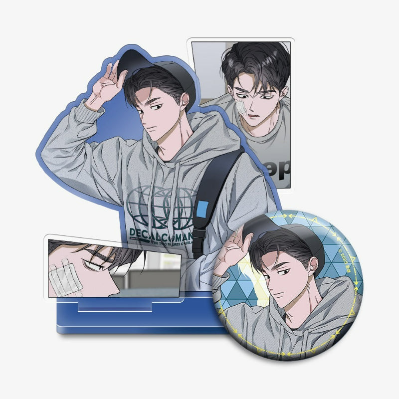 Pond Where Flowers Fall - Scene Acrylic Stand, Can Badge