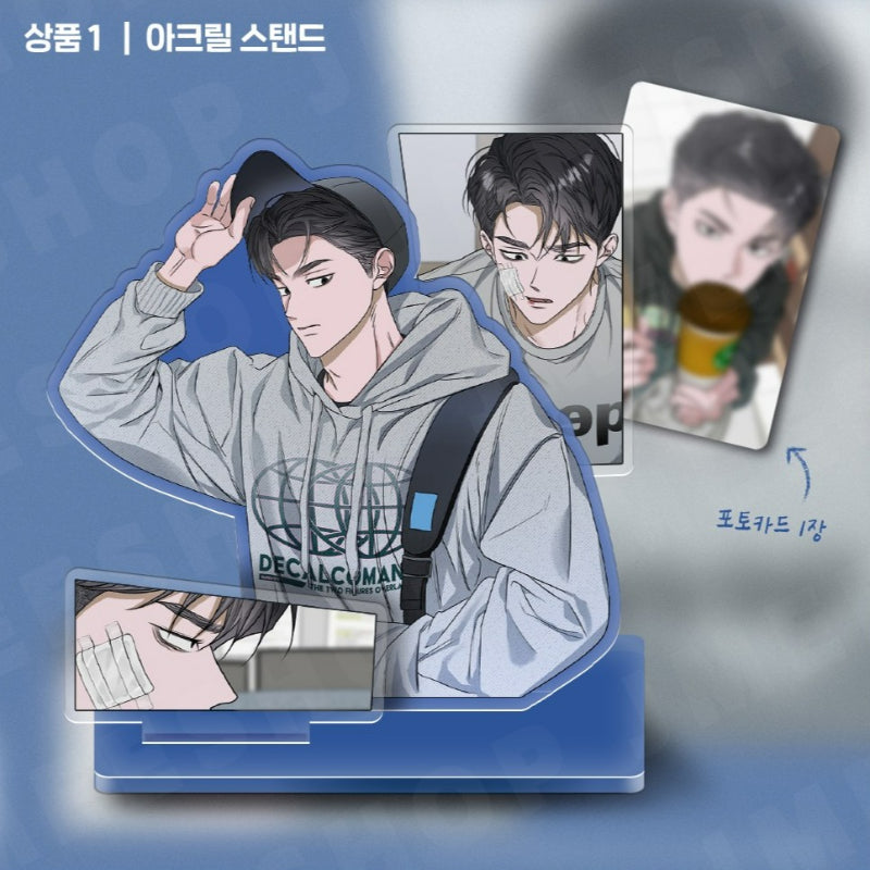Pond Where Flowers Fall - Scene Acrylic Stand, Can Badge