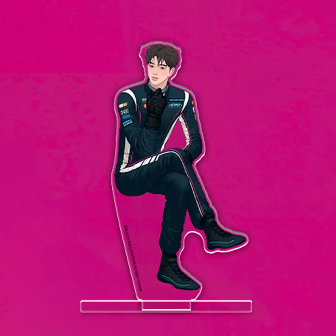 Racing To Another Pink Pop Up Store - Partner/ Racer Acrylic Stand - Lezhin - Acrylic Stand - Harumio