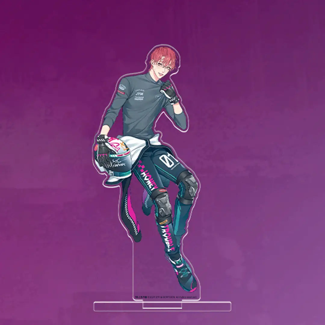 Racing To Another Pink Pop Up Store - Partner/ Racer Acrylic Stand - Lezhin - Acrylic Stand - Harumio