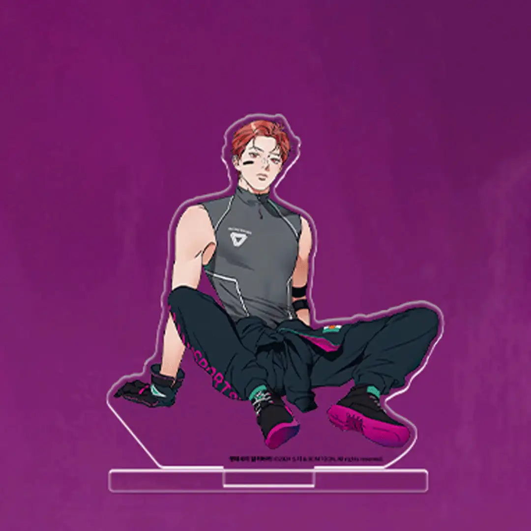 Racing To Another Pink Pop Up Store - Partner/ Racer Acrylic Stand - Lezhin - Acrylic Stand - Harumio