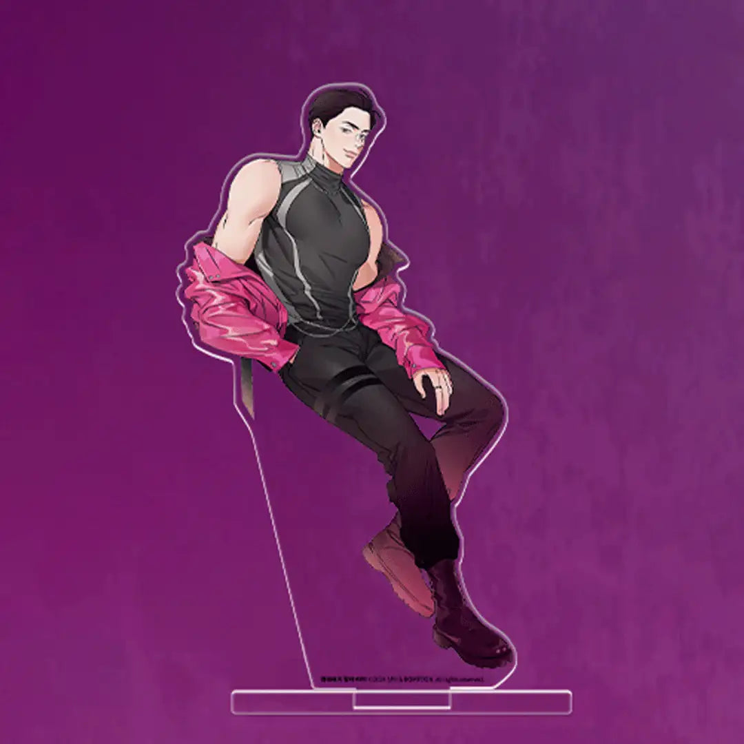 Racing To Another Pink Pop Up Store - Partner/ Racer Acrylic Stand - Lezhin - Acrylic Stand - Harumio