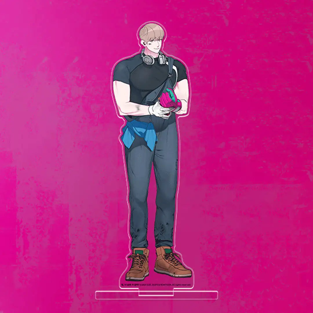 Racing To Another Pink Pop Up Store - Partner/ Racer Acrylic Stand - Lezhin - Acrylic Stand - Harumio
