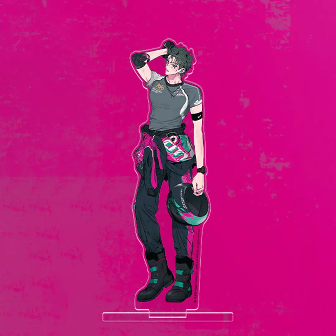 Racing To Another Pink Pop Up Store - Partner/ Racer Acrylic Stand - Lezhin - Acrylic Stand - Harumio
