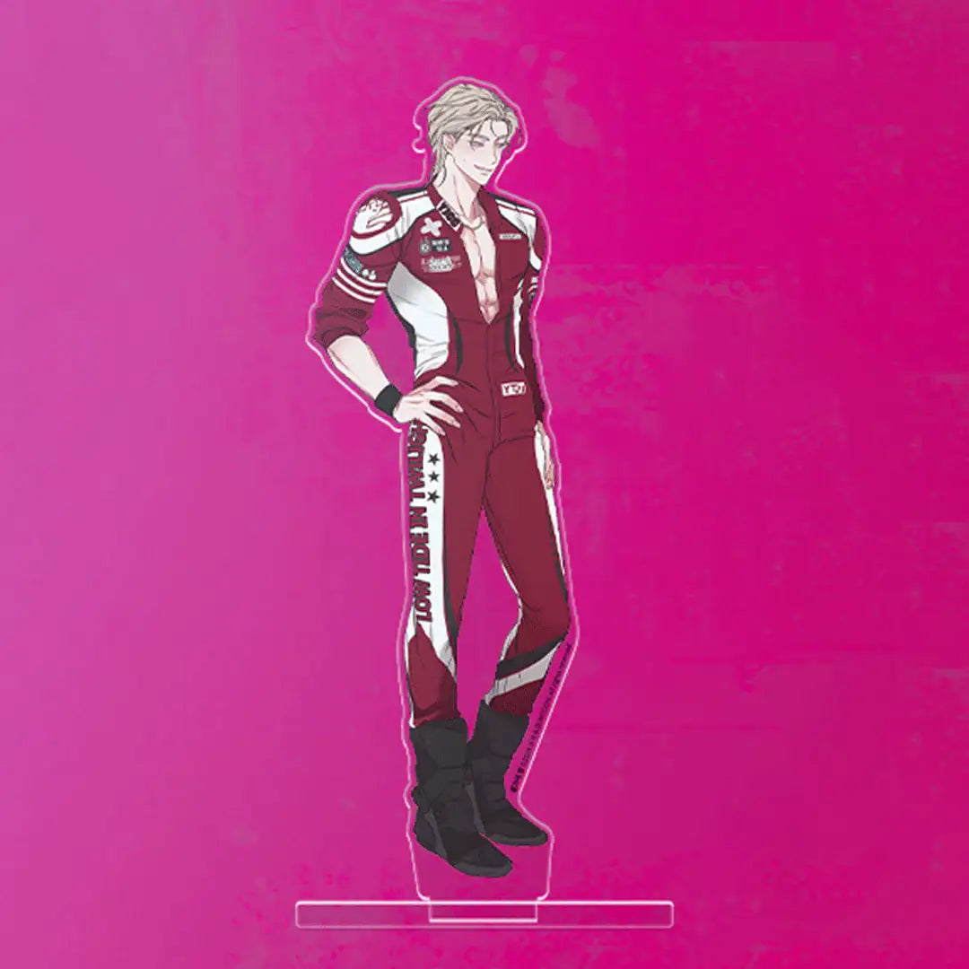 Racing To Another Pink Pop Up Store - Partner/ Racer Acrylic Stand - Lezhin - Acrylic Stand - Harumio
