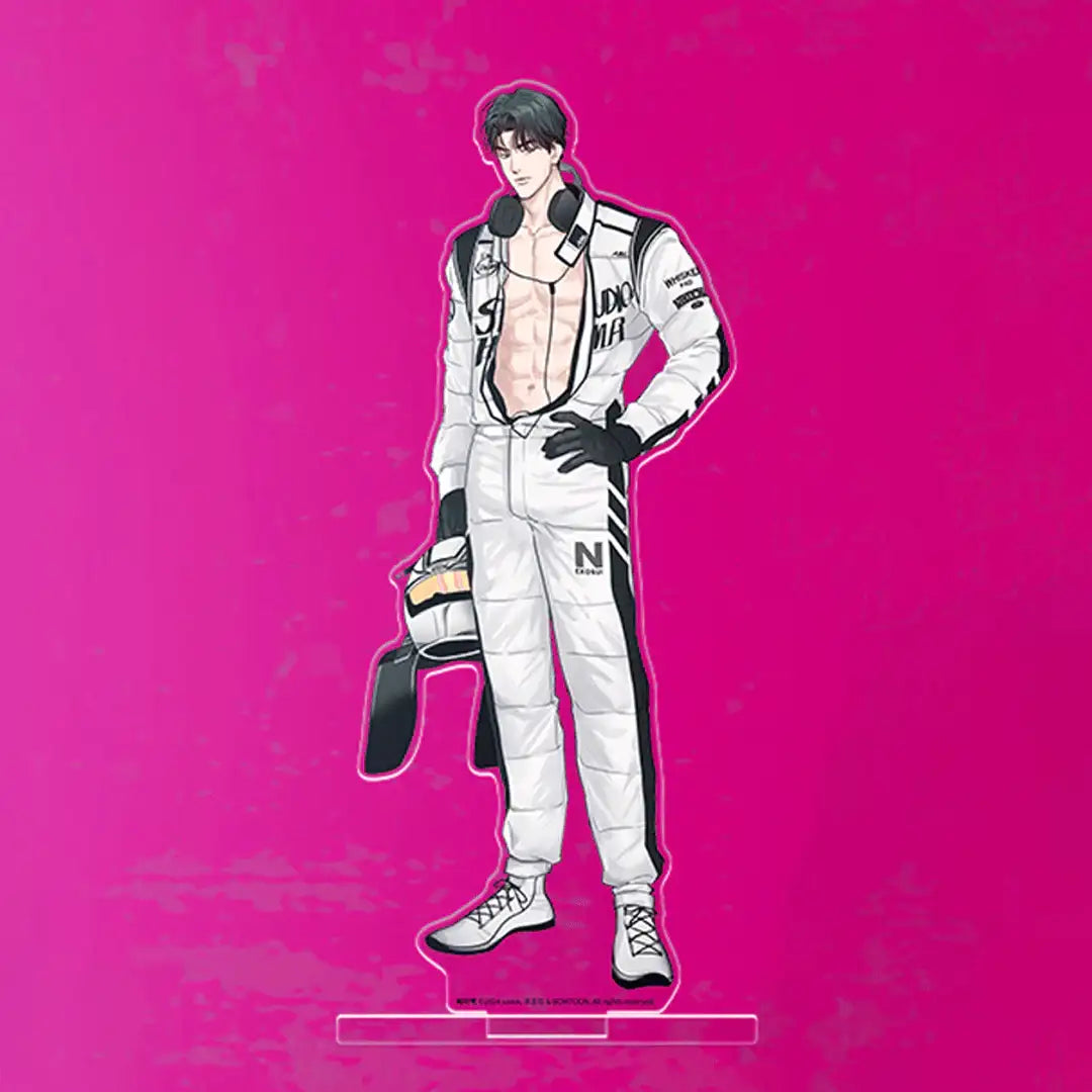 Racing To Another Pink Pop Up Store - Partner/ Racer Acrylic Stand - Lezhin - Acrylic Stand - Harumio